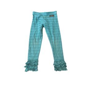 Matilda Jane Girls Size 4 Blue Ruffle Ankle Leggings Casual Spring